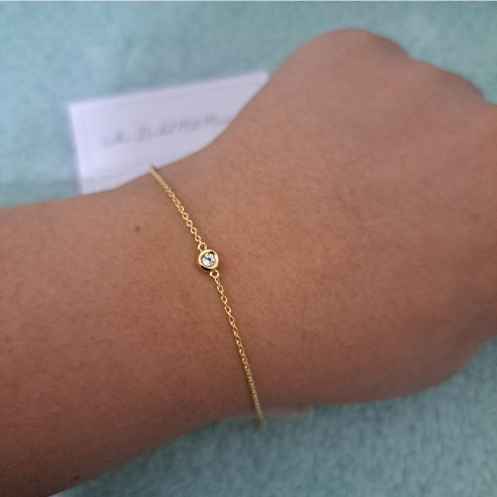 Marrin Costello 14K Gold Plated Topaz Thin Bracelet
